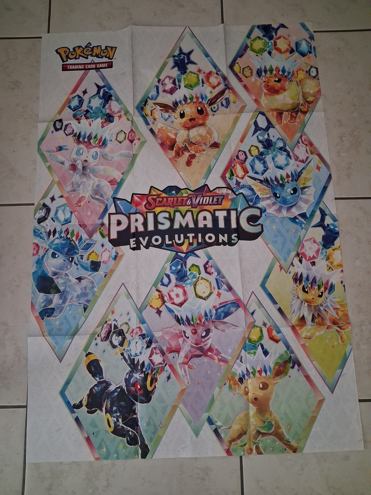 Grote Pokemon Prismatic Evolutions Poster., Hobby en Vrije tijd, Ophalen