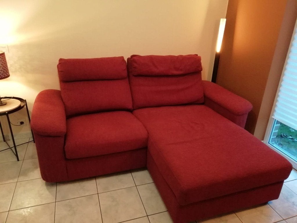 Canapé avec méridienne, 150 cm ou plus, 200 à 250 cm, Bois, Comme neuf