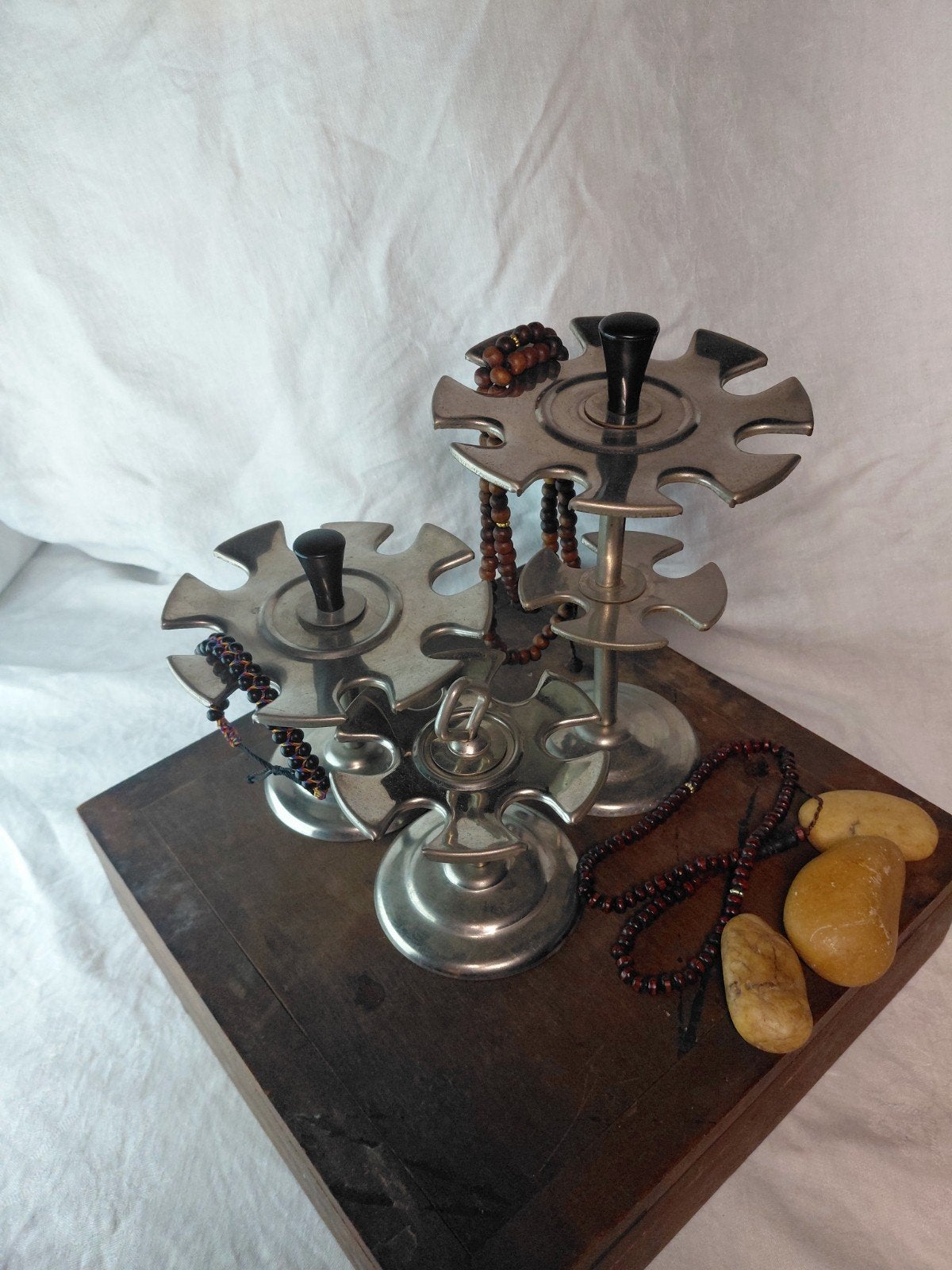 Lot 3 Porte Pipes Râteliers Rotatifs Vintage Métal Design 60, Enlèvement ou Envoi, Autres matériaux