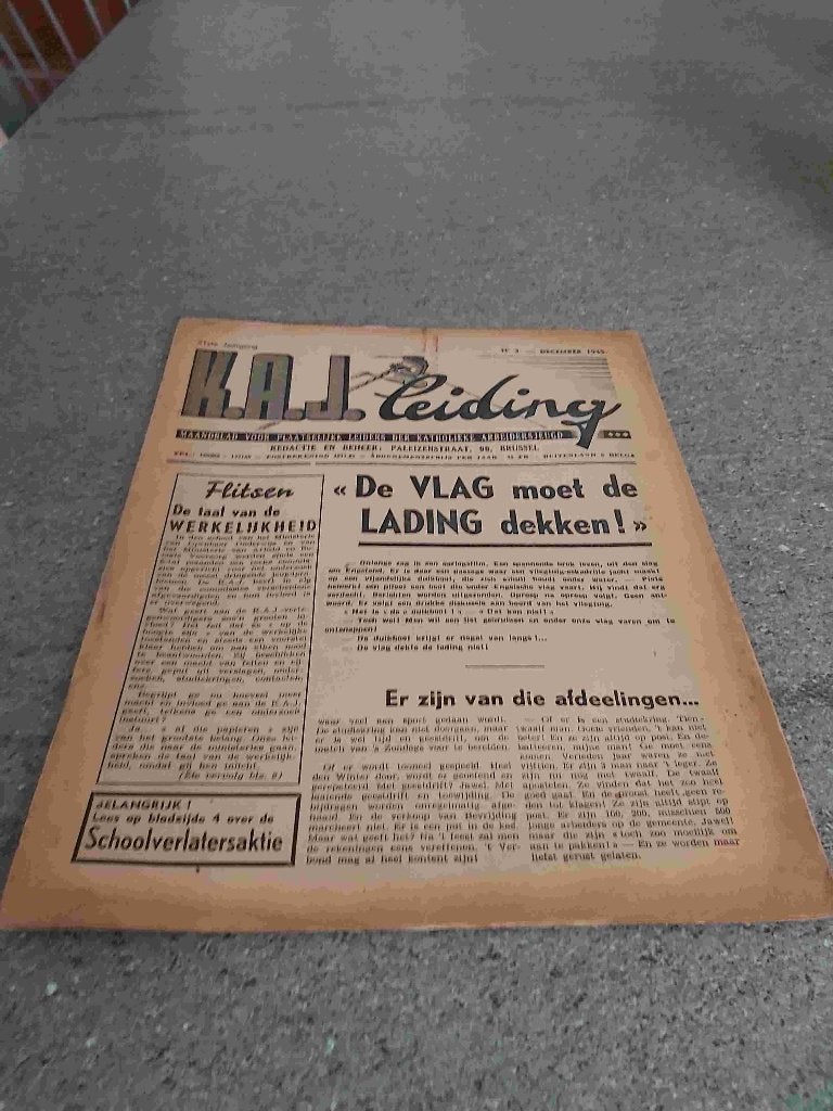 KAJ Brussel 1945 Arbeiders Verzet Weerstand Krijgshof Jeugd, Verzenden, 1940 tot 1960, Tijdschrift