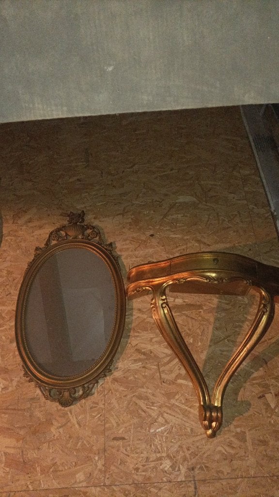 Coiffeuse et miroir baroque doré, Antiquités & Art, Enlèvement