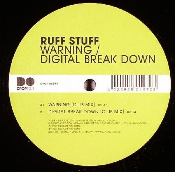 Ruff Stuff - Warning / Digital Break Down, Ophalen of Verzenden, Nieuw in verpakking, 12 inch, Trance