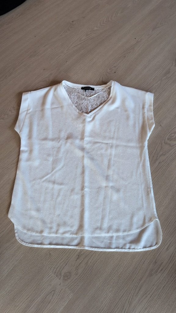 wit bloesje - 40 - 6€, Ophalen of Verzenden, Zo goed als nieuw, Maat 38/40 (M), Wit