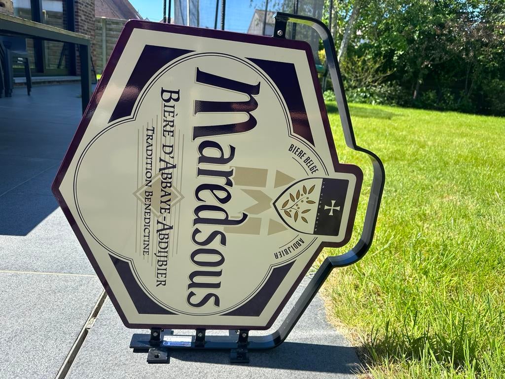 Reclame paneel Maredsous, Verzamelen, Biermerken, Ophalen, Nieuw, Reclamebord, Plaat of Schild, Overige merken