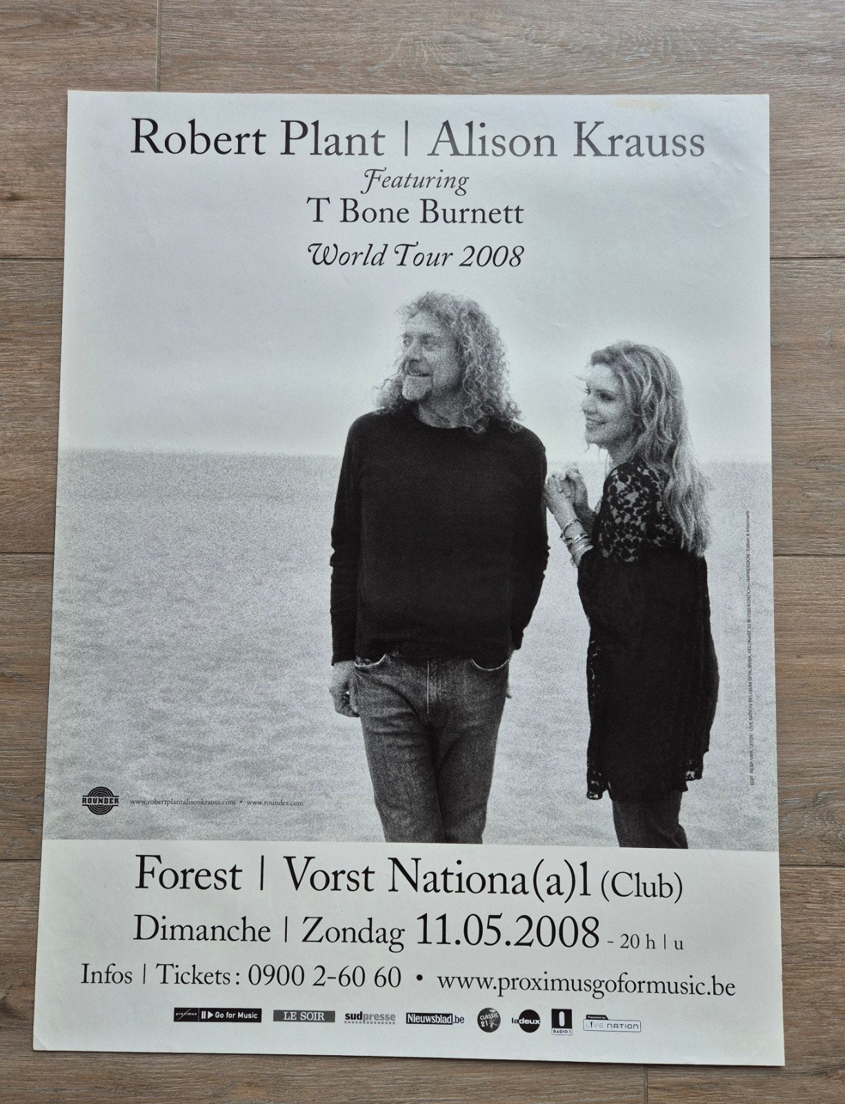Concert poster Robert Plant en Alison Krauss 2008, Ophalen of Verzenden, Zo goed als nieuw, Muziek