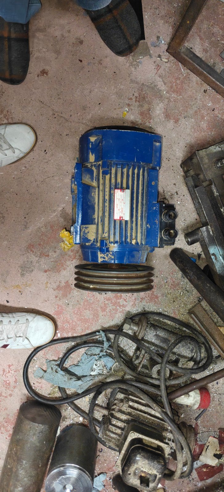 draaistroommotor 5.5 pk werkend, Doe-het-zelf en Bouw, Motoren, Ophalen of Verzenden, Zo goed als nieuw, Elektromotor, 1400 tot 1800 rpm