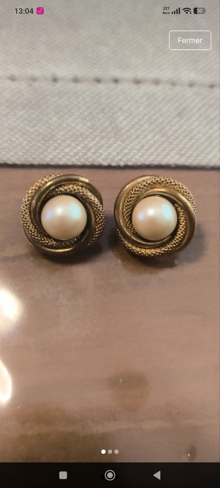 Boucles d'oreilles, Handtassen en Accessoires, Oorbellen, Overige materialen, Ophalen of Verzenden, Zo goed als nieuw, Knopjes of Stekers