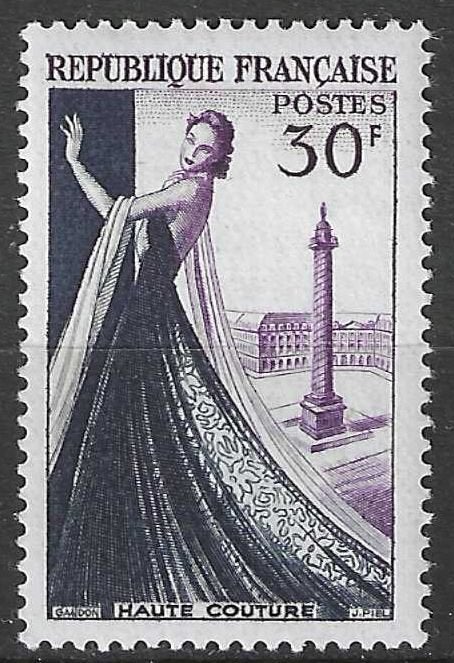 France 1953 - Yvert 941 - Haute Couture parisienne (PF), Envoi, Non oblitéré