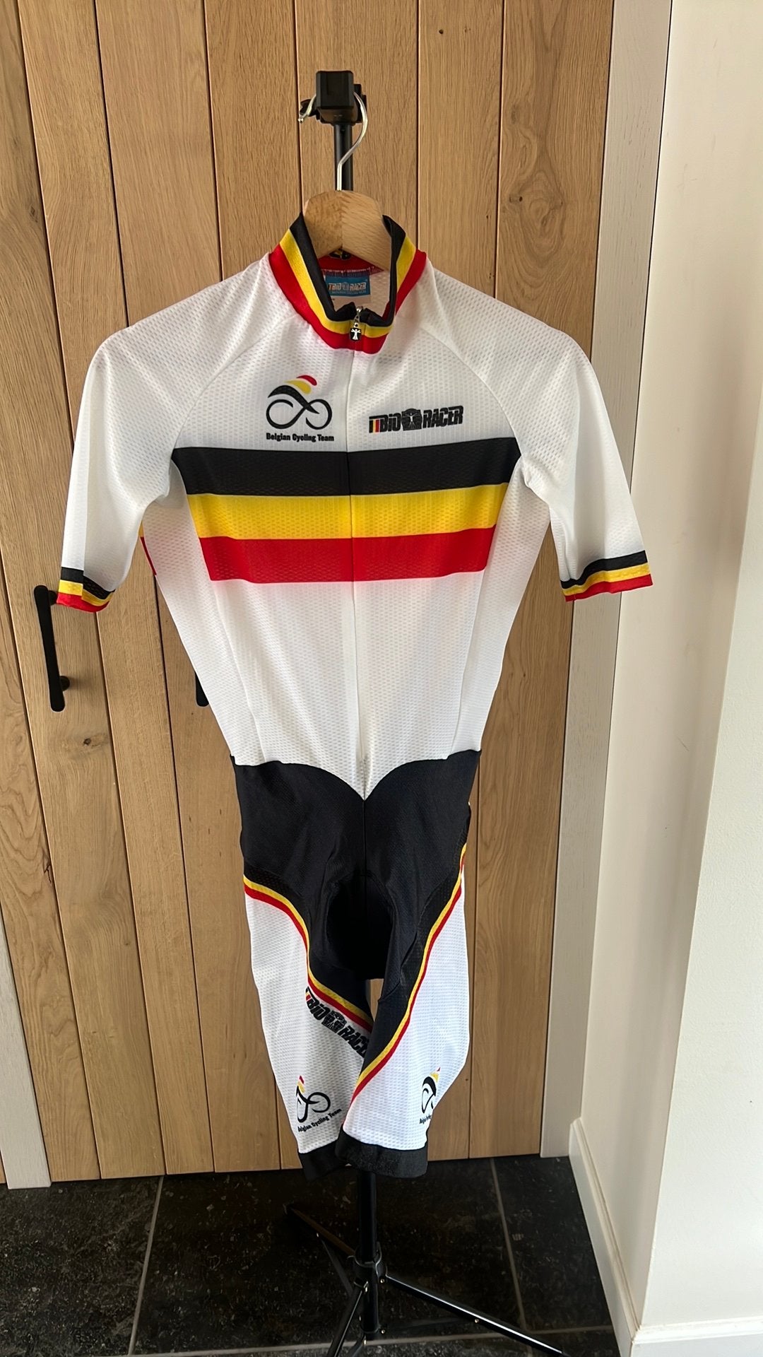 Combinaison de vitesse Bioracer de l'équipe cycliste belge S, Enlèvement ou Envoi, Comme neuf, S