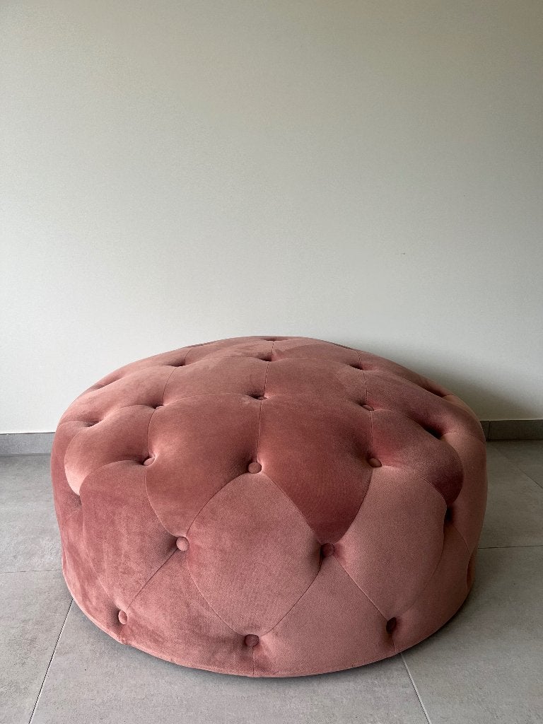 Poef pouffe ‘hampton’ van made, Ophalen, Rond, 100 tot 125 cm, Zo goed als nieuw