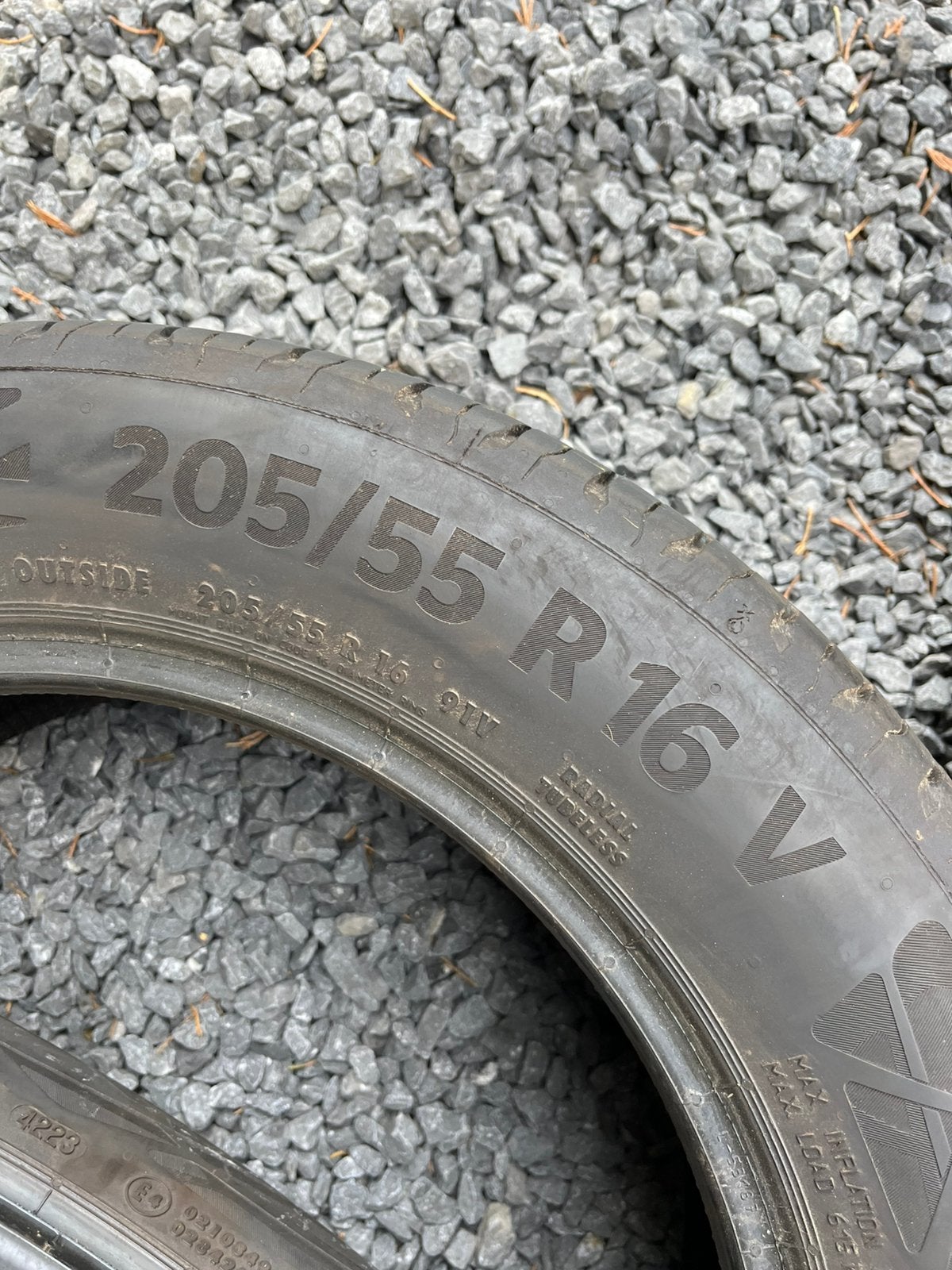 2 pneus Continental 205 55 16 91V ecocontact 6, Ophalen, Gebruikt