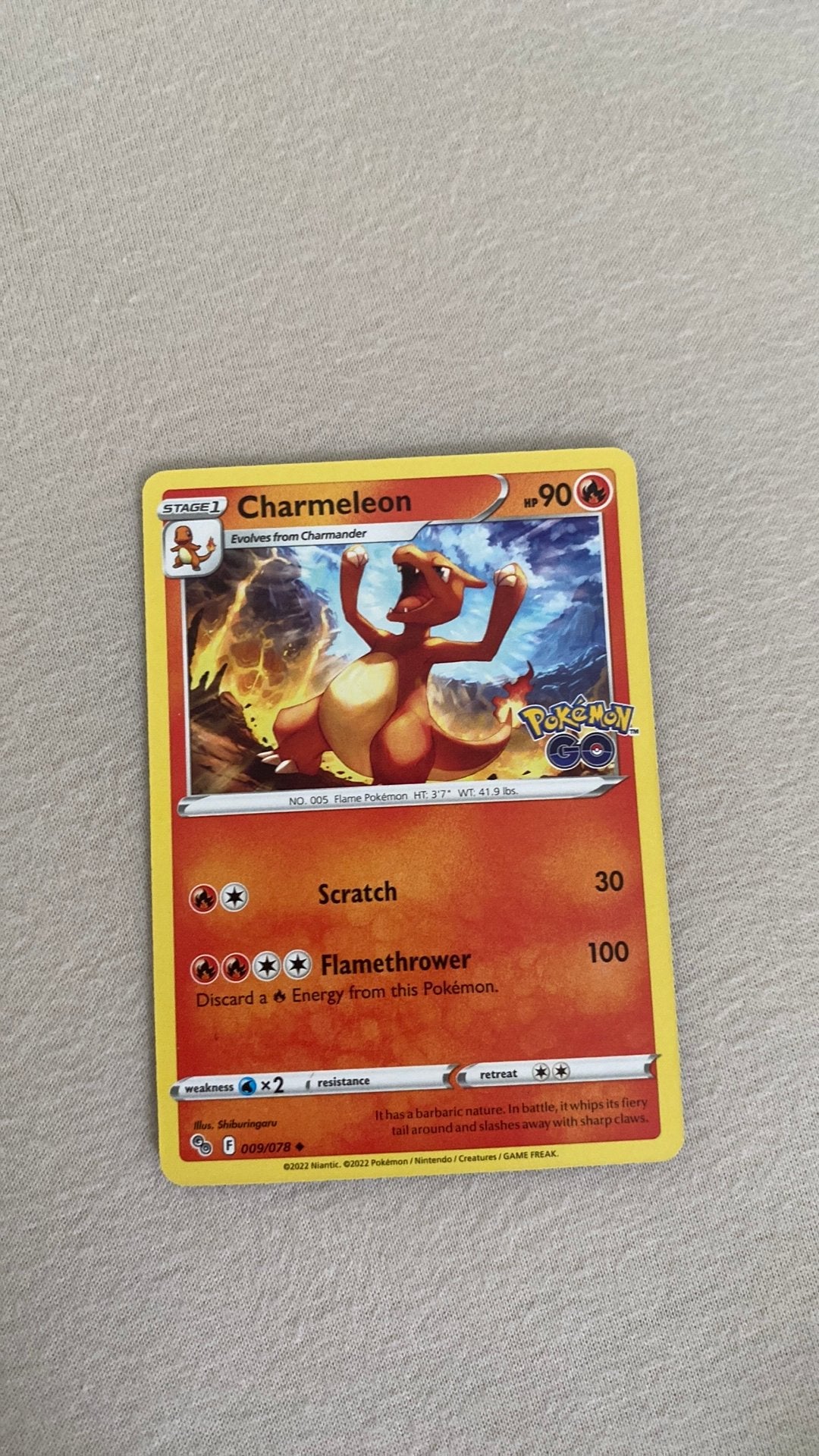 Charmeleon pokemon kaart, Ophalen, Zo goed als nieuw