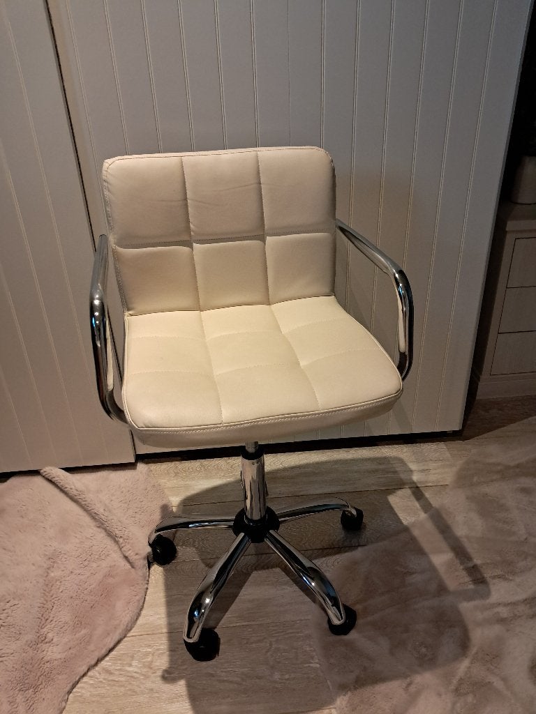 Bureaustoel, Maison & Meubles, Chaises de bureau, Comme neuf, Enlèvement, Blanc, Chaise de bureau
