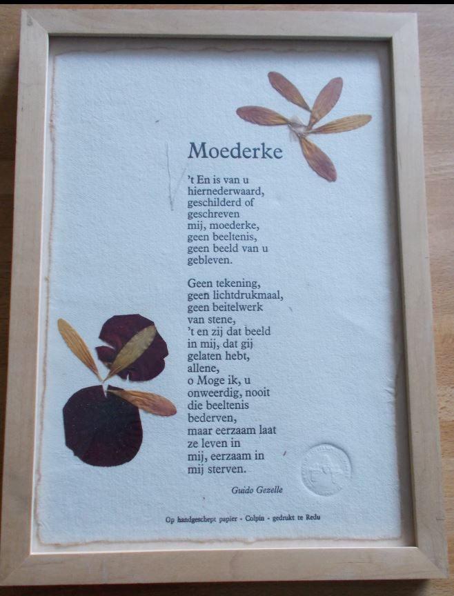 LITHO  OP HANDGESCHEPT PAPIER, Ophalen