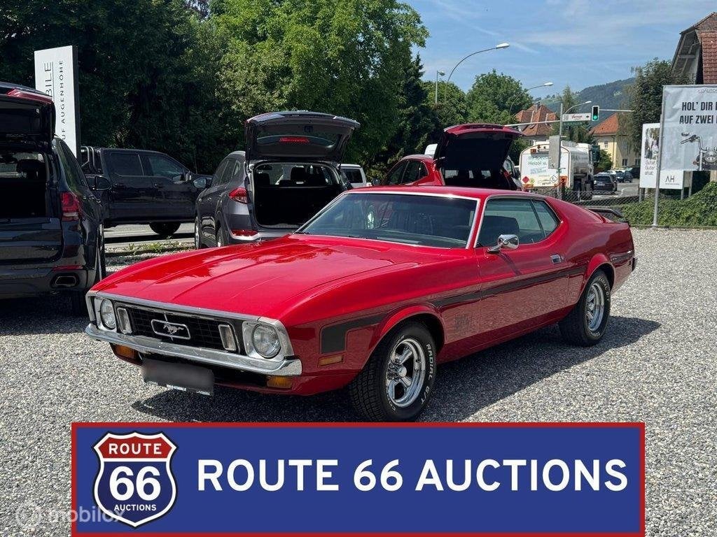 Ford Mustang Mach 1 | 1971 | Route 66 Auctions, Auto's, Zwart, Bedrijf, Handgeschakeld, Overige carrosserie