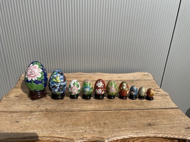 10 Stuks Cloisonné eieren, Ophalen of Verzenden