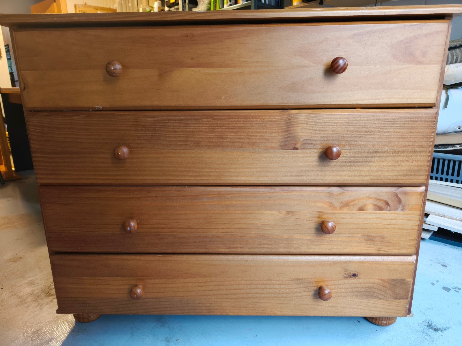 commode bois 4 tiroirs, Maison & Meubles, 3 ou 4 tiroirs, Moins de 100 cm, 100 à 150 cm, Enlèvement