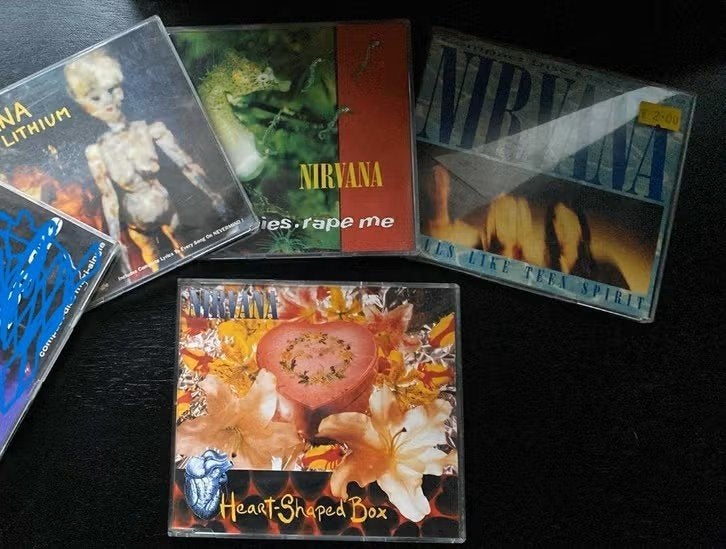 Lot de 4 cd singles de Nirvana, Enlèvement ou Envoi