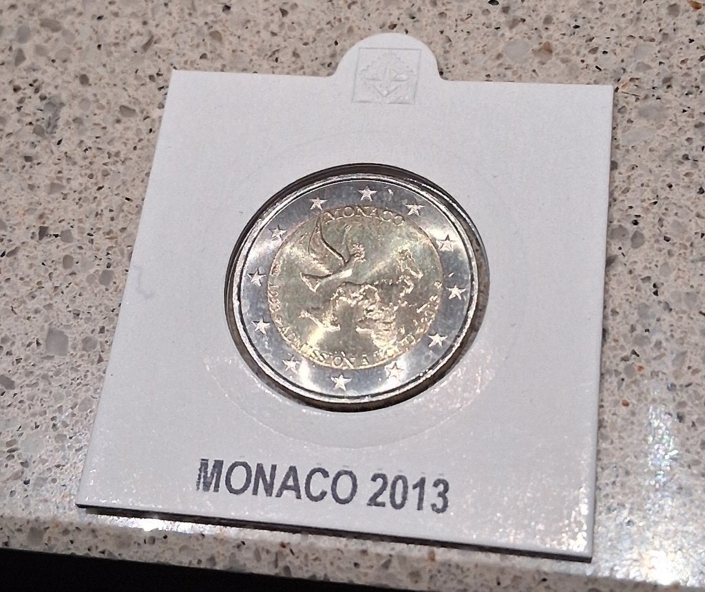 2 euro Monaco 2013 20 Jaar Lidmaatschap UN, Postzegels en Munten, Munten | Europa | Euromunten, Ophalen of Verzenden, Monaco, 2 euro
