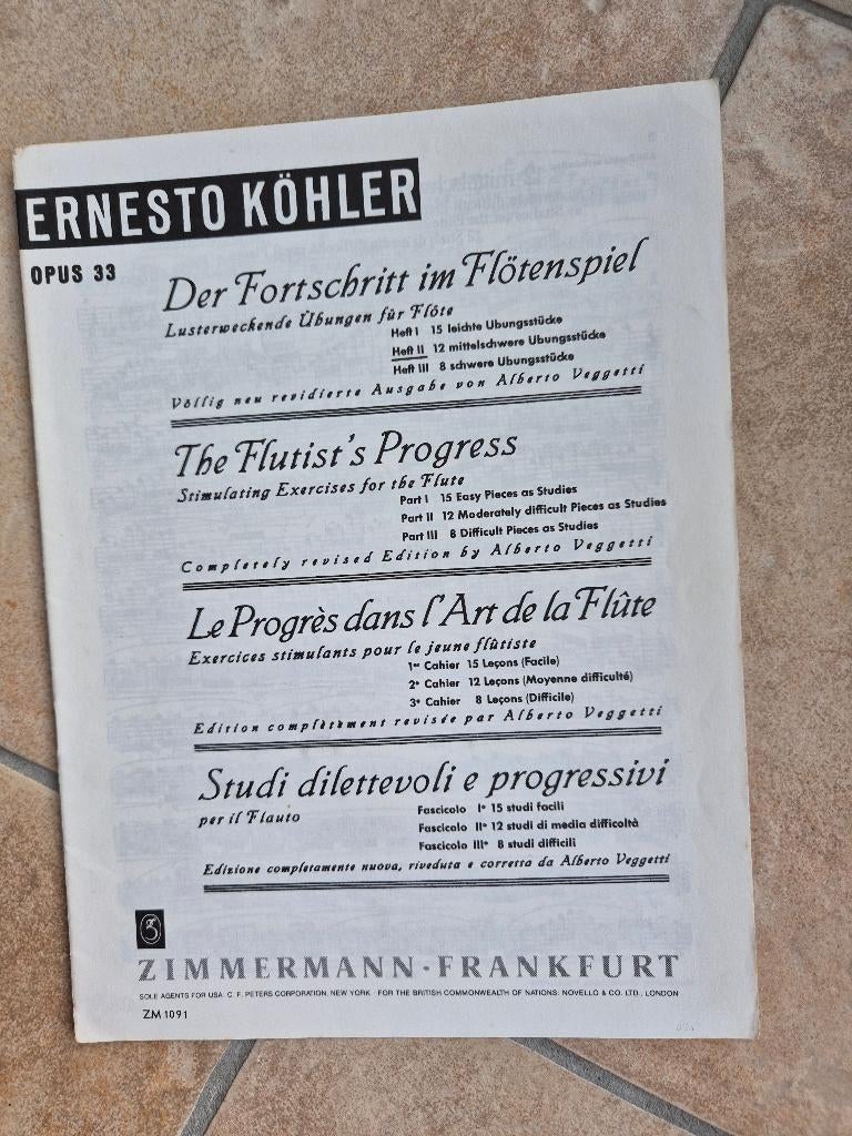 Bladmuziek voor Dwarsfluit Methodes- Etudes, Musique & Instruments, Partitions, Enlèvement ou Envoi, Comme neuf, Autres instruments