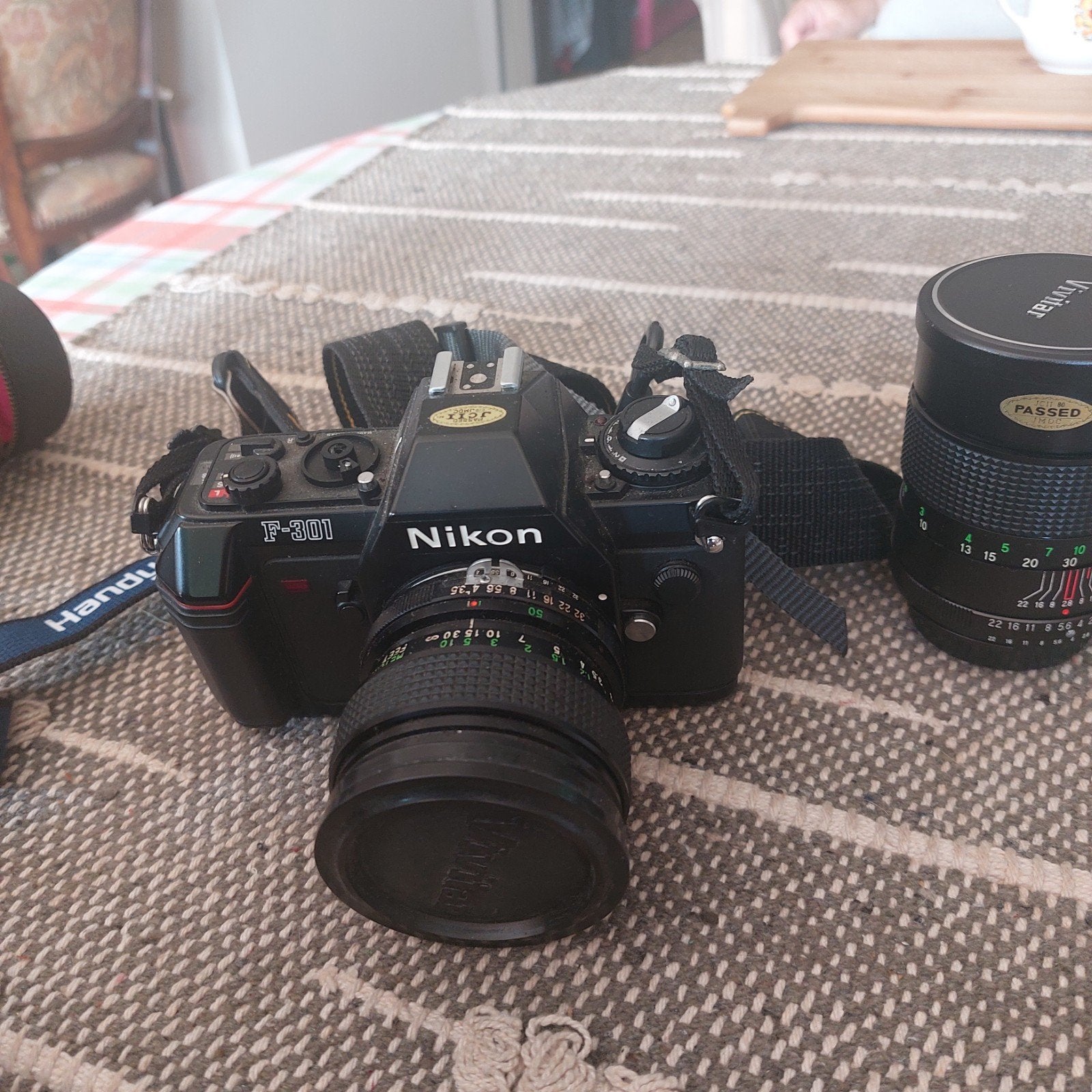 Nikon f 301 met lenzen en flash en opberg zak, Ophalen, Nikon