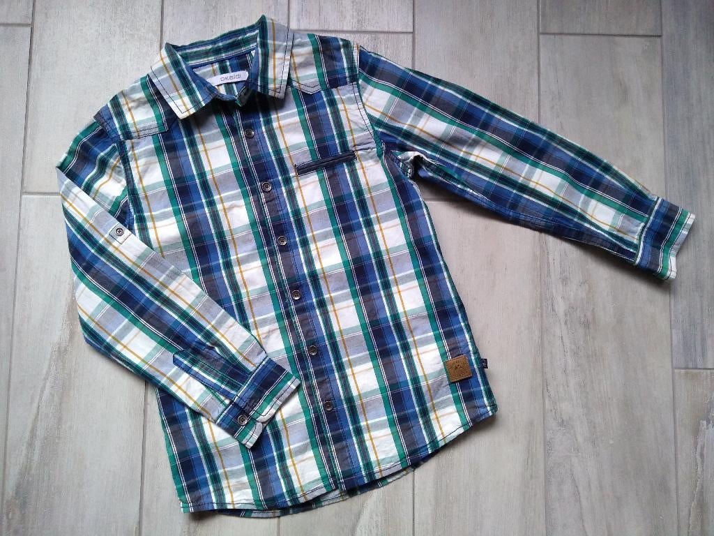 ★ M128 - Hemd Okaïdi, Enfants & Bébés, Vêtements enfant | Taille 128, Enlèvement ou Envoi, Okaïdi, Garçon, Chemise ou Chemisier