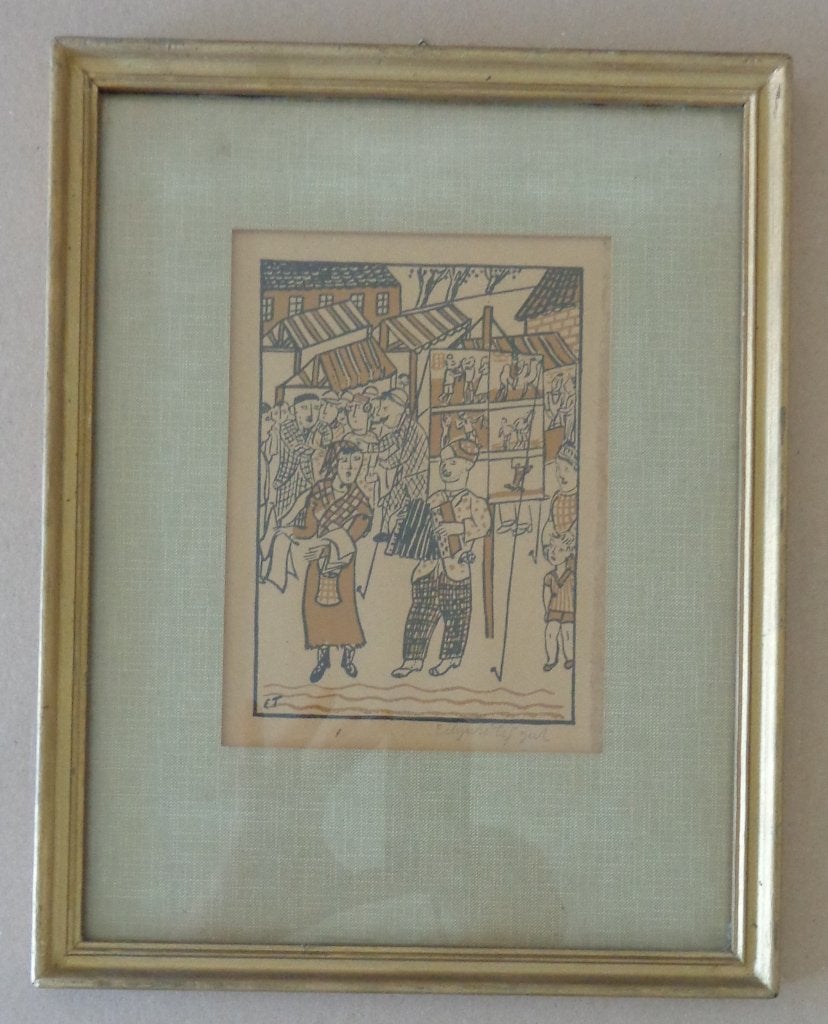 EDGARD TYTGAT / LOT 4 STUKS / KLEURHOUTSNEDE / 31x25cm KADER, Antiek en Kunst, Gesigneerd, Ophalen of Verzenden, Gravure