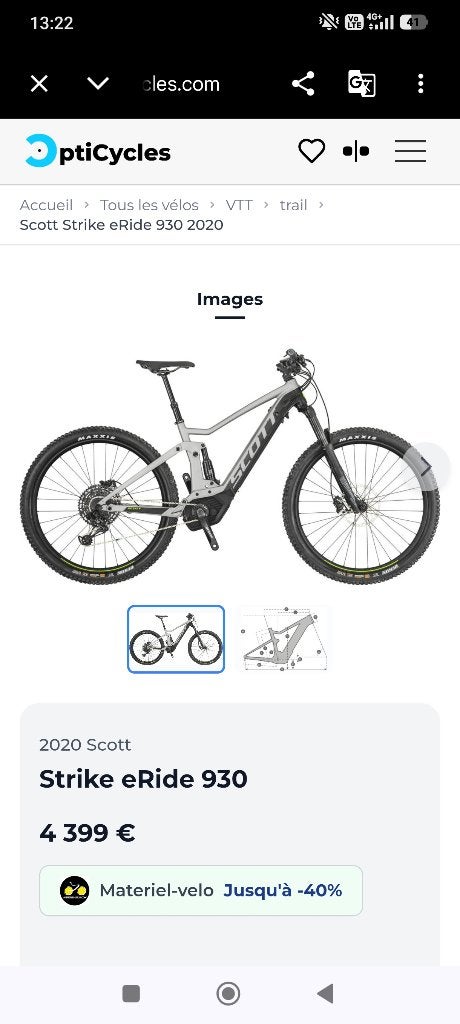 Scott strike eride 930 taille M, Vélos & Vélomoteurs, Autres marques, 49 à 53 cm, Comme neuf, Enlèvement
