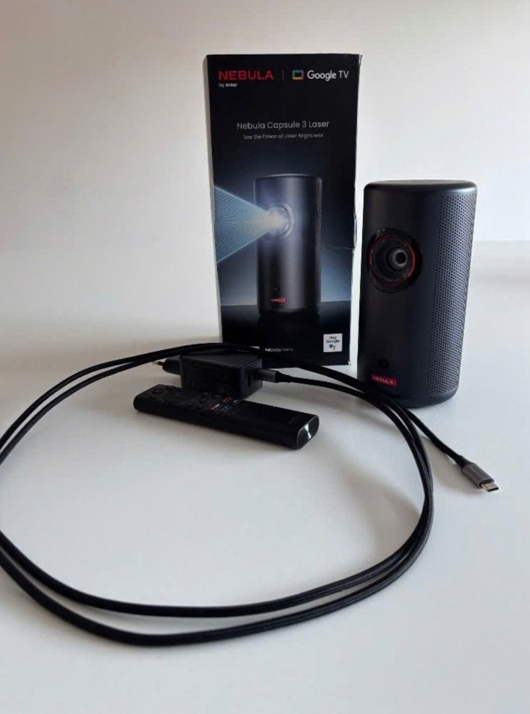 Nebula Capsule 3 Laser Smart Mini Beamer – Topstaat, Ophalen of Verzenden, Zo goed als nieuw, Anker, Overige technologie