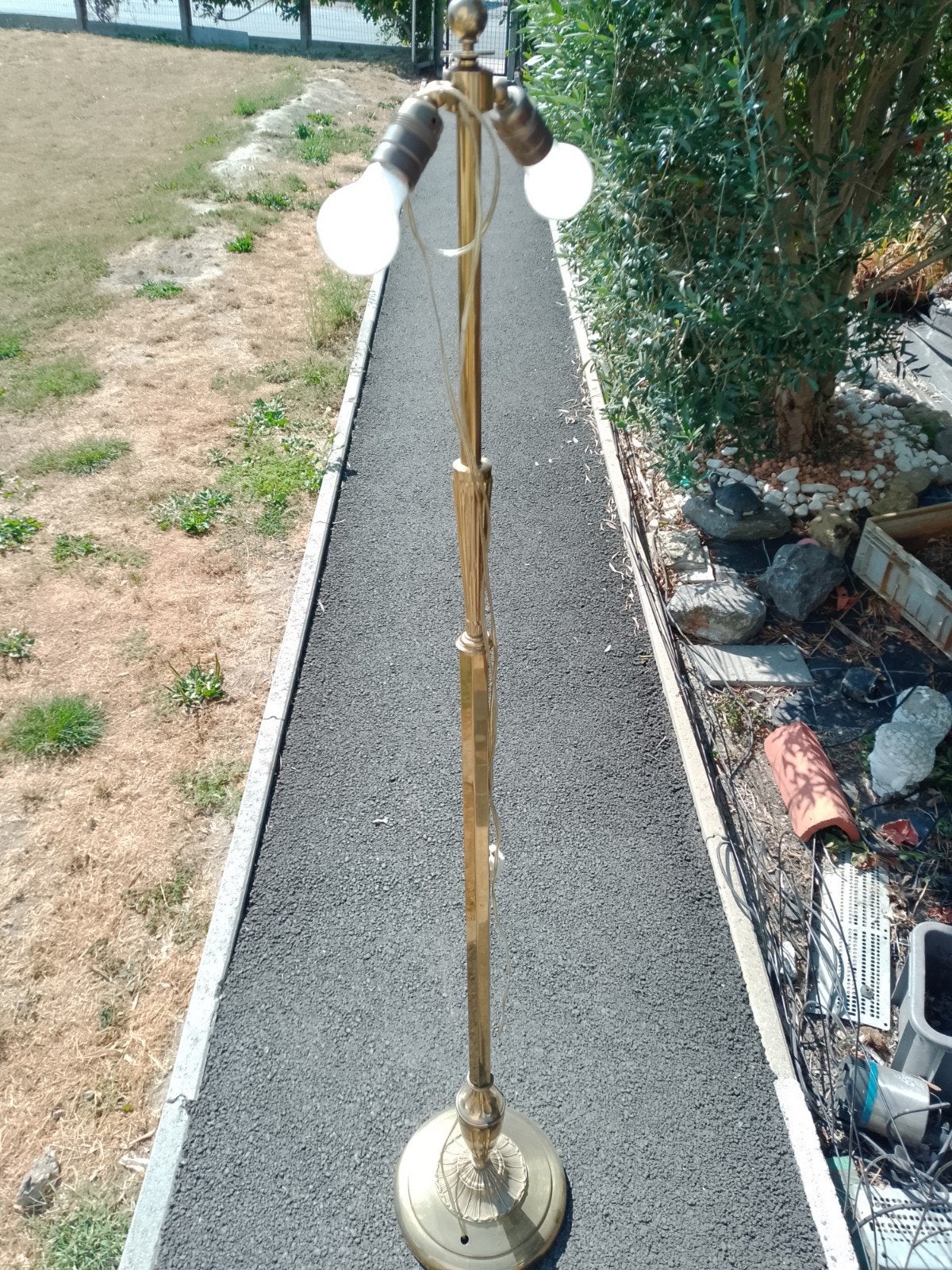 Prachtige vloerlamp, Huis en Inrichting, Lampen | Lampenkappen, Ophalen, Gebruikt, Geel, Overige materialen