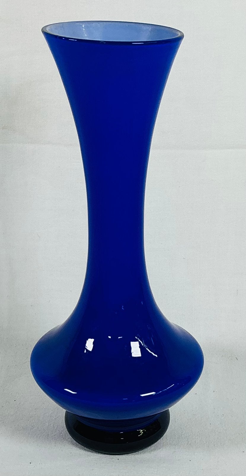 Empoli Italië Vintage kobalt blauw glazen vaasje, Ophalen of Verzenden, Huis en Inrichting