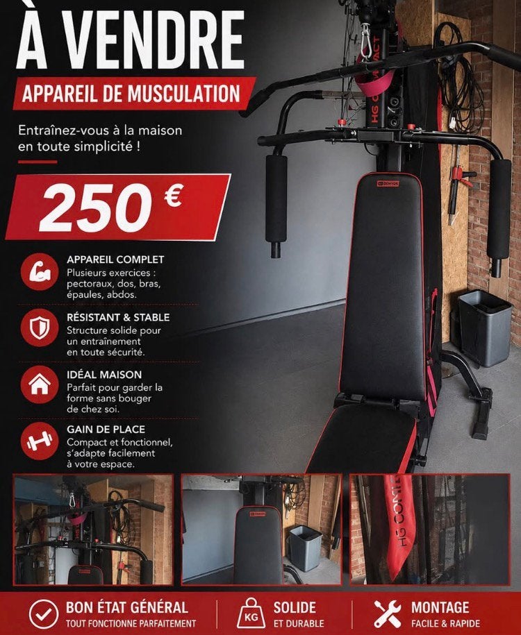 Appareil de musculation, Enlèvement, Comme neuf, Bras