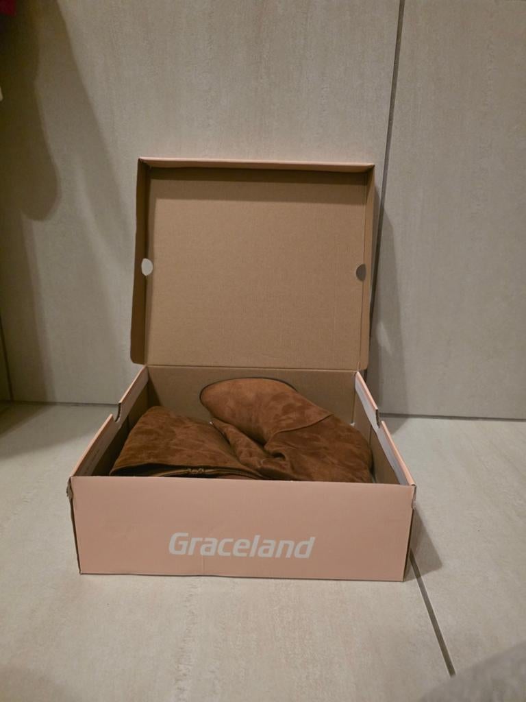 ​Graceland Bruine Suede-look Hoge Laarzen / Plooilaarzen, Kleding | Dames, Schoenen, Ophalen of Verzenden, Bruin, Hoge laarzen