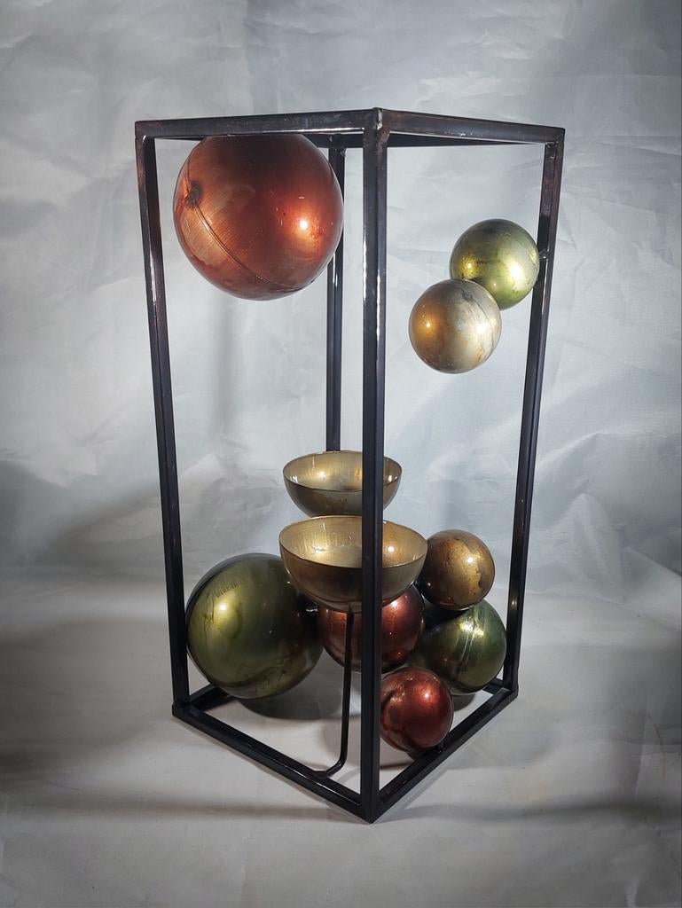 Abstract sculptuur 28x13x13cm Centerpiece Hotel Chique, Ophalen of Verzenden, Modern, Brons, Goud