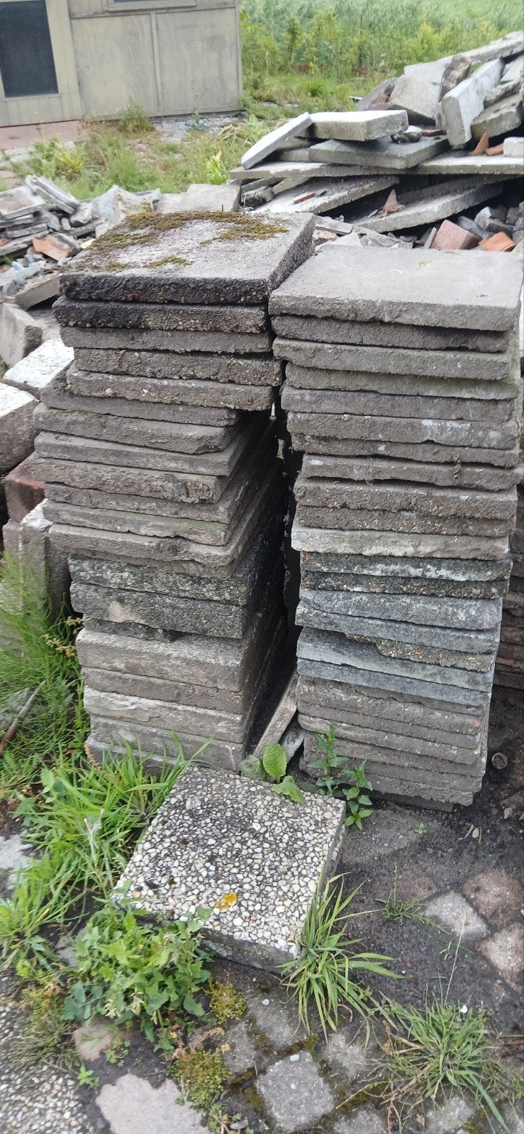 Betontegels, Ophalen