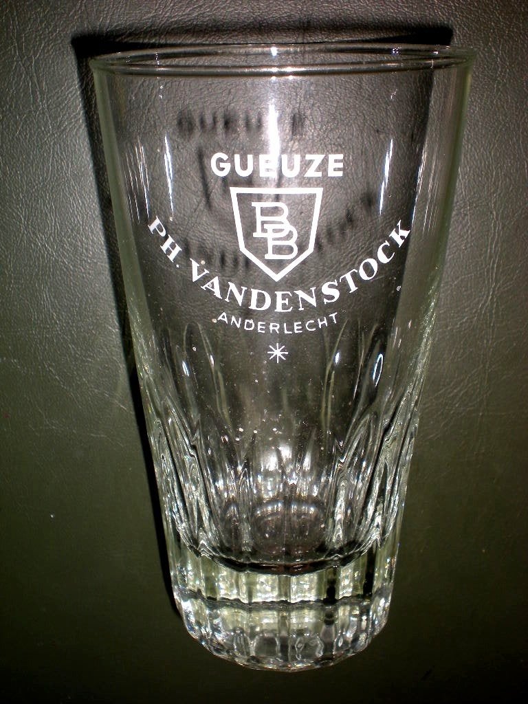 Ph. VANDENSTOCK Gueuze prachtig uitzicht 33 cl, Ophalen of Verzenden, Zo goed als nieuw, Glas of Glazen