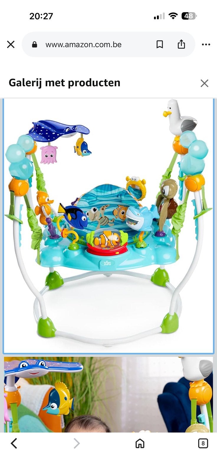 Baby jumper, Ophalen, Zo goed als nieuw