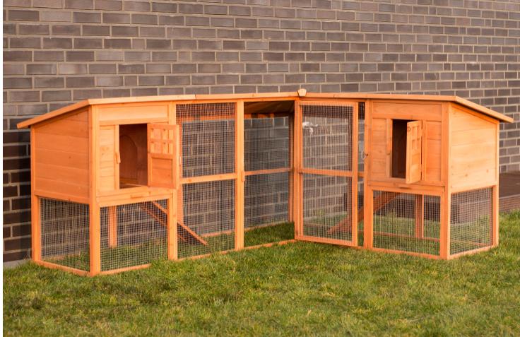 Hoekkuikenhok 4m43x1mx71cm kip konijn eend Nieuw, Dieren en Toebehoren, Kippenhok of Kippenren, Vampira1804@hotmail.com, Pets&gardenshop