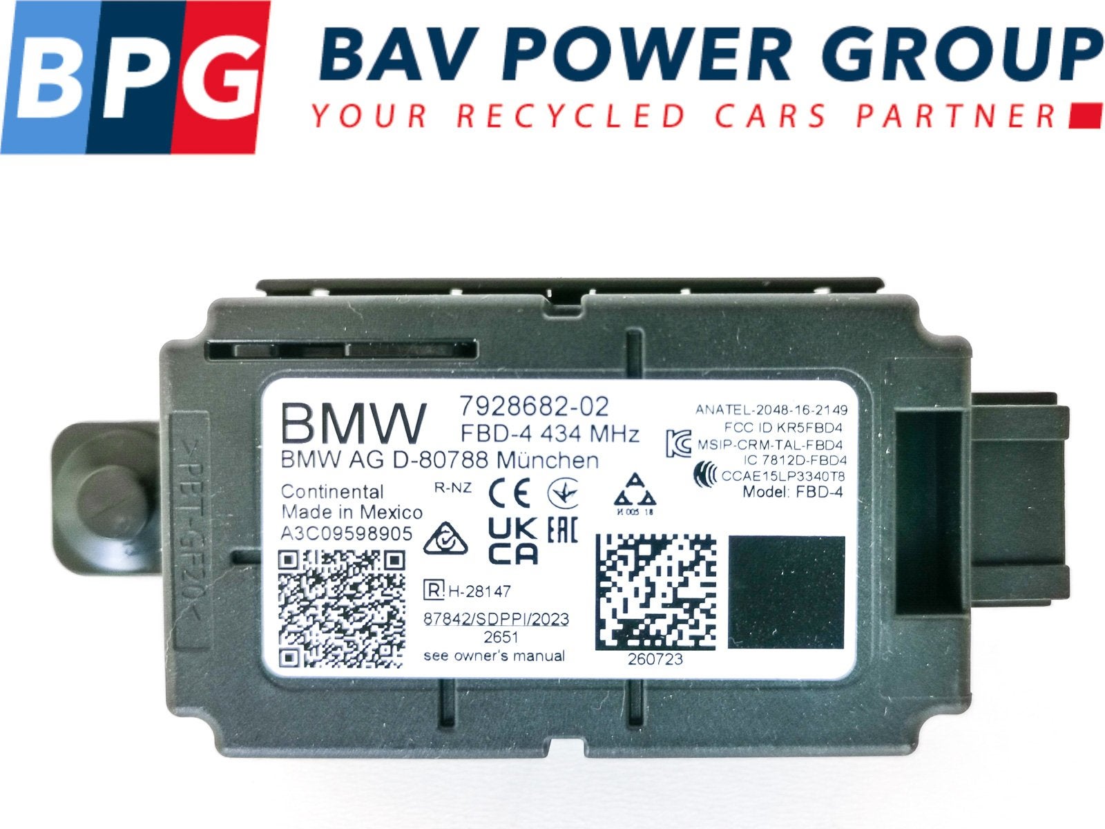 TELECOMMANDE RADIO ONTVANGER BMW X5 (G05) (61357928682), Utilisé, BMW, Petuelring 130
80809  München, DE, Bayerische Motoren Werke AG