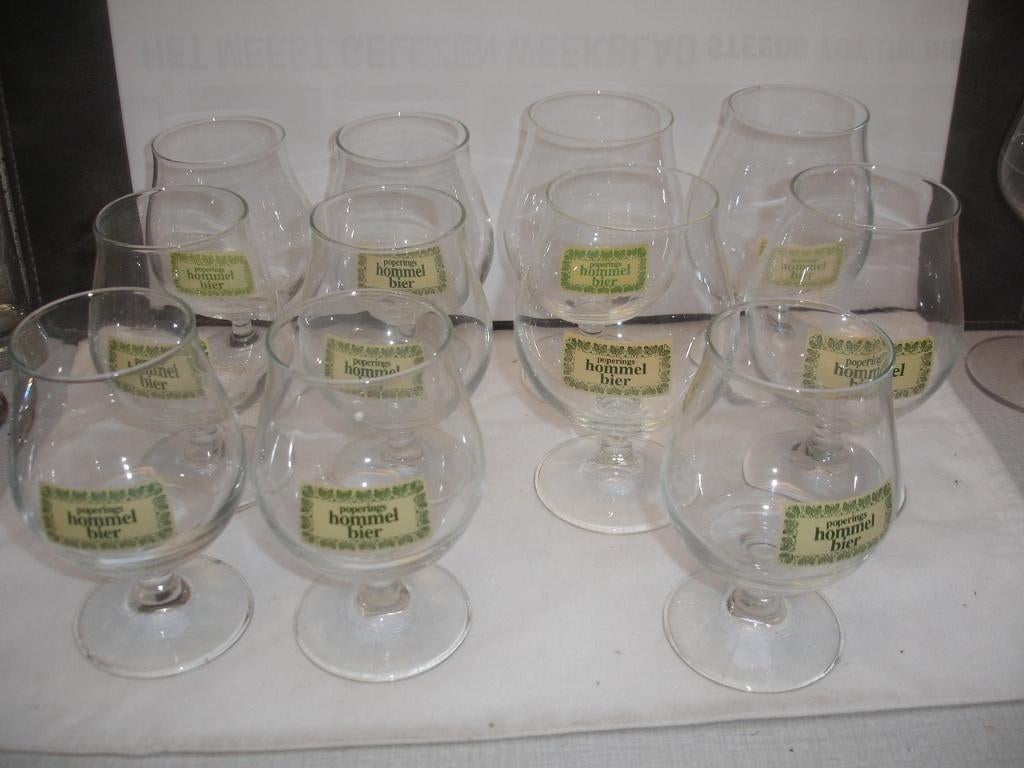 Bierglas Hommelbier, brij. Van Eecke Watou, € 1,00 stuk, Verzamelen, Ophalen of Verzenden, Zo goed als nieuw, Glas of Glazen, Overige merken
