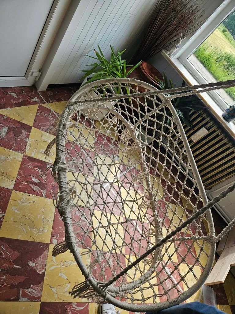 Macramé Hangstoel 2 personen, Enlèvement