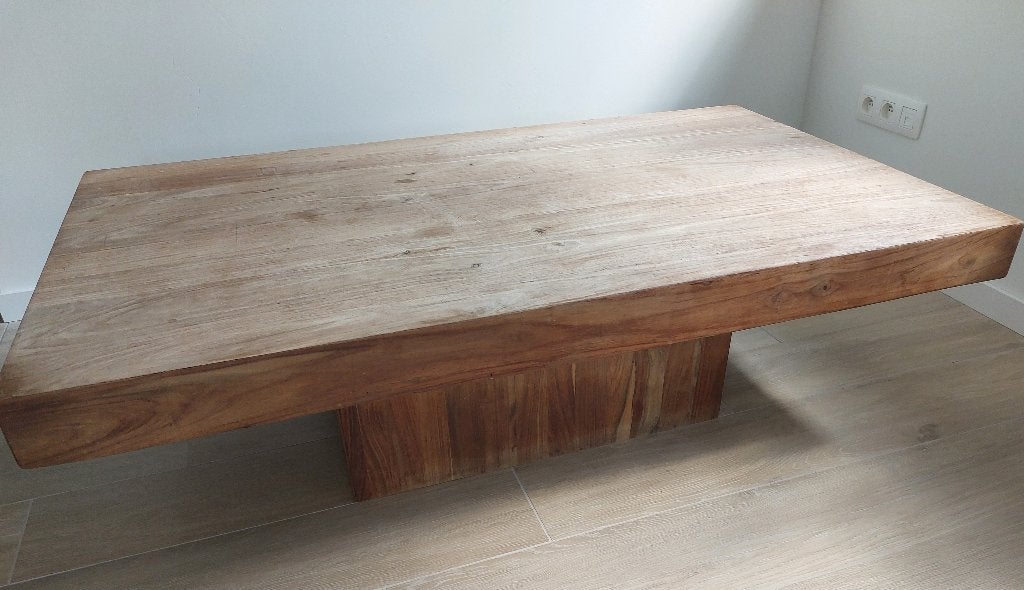 Teak salontafel, Huis en Inrichting, Ophalen, Gebruikt, 100 tot 150 cm, Teakhout
