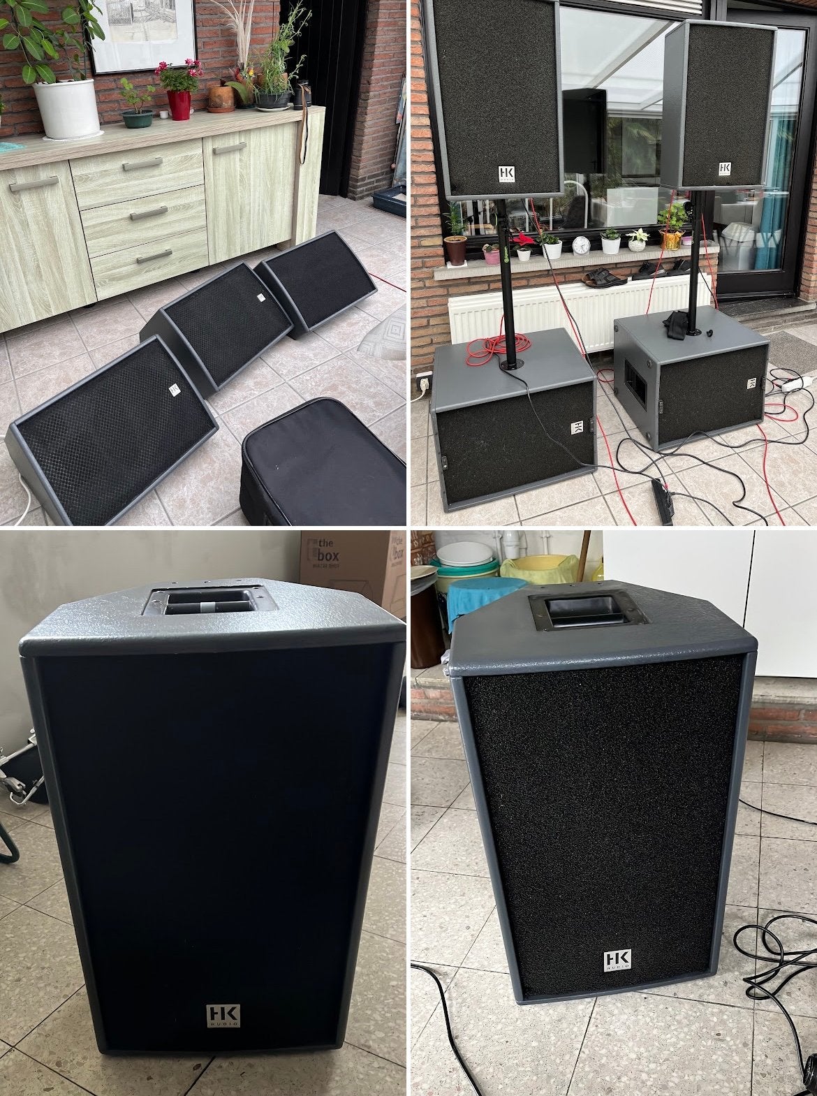 P.A HK actieve boxen &mixtafel stagekabel /  + nodige kabels, Audio, Tv en Foto, Luidsprekerboxen, Ophalen, Zo goed als nieuw