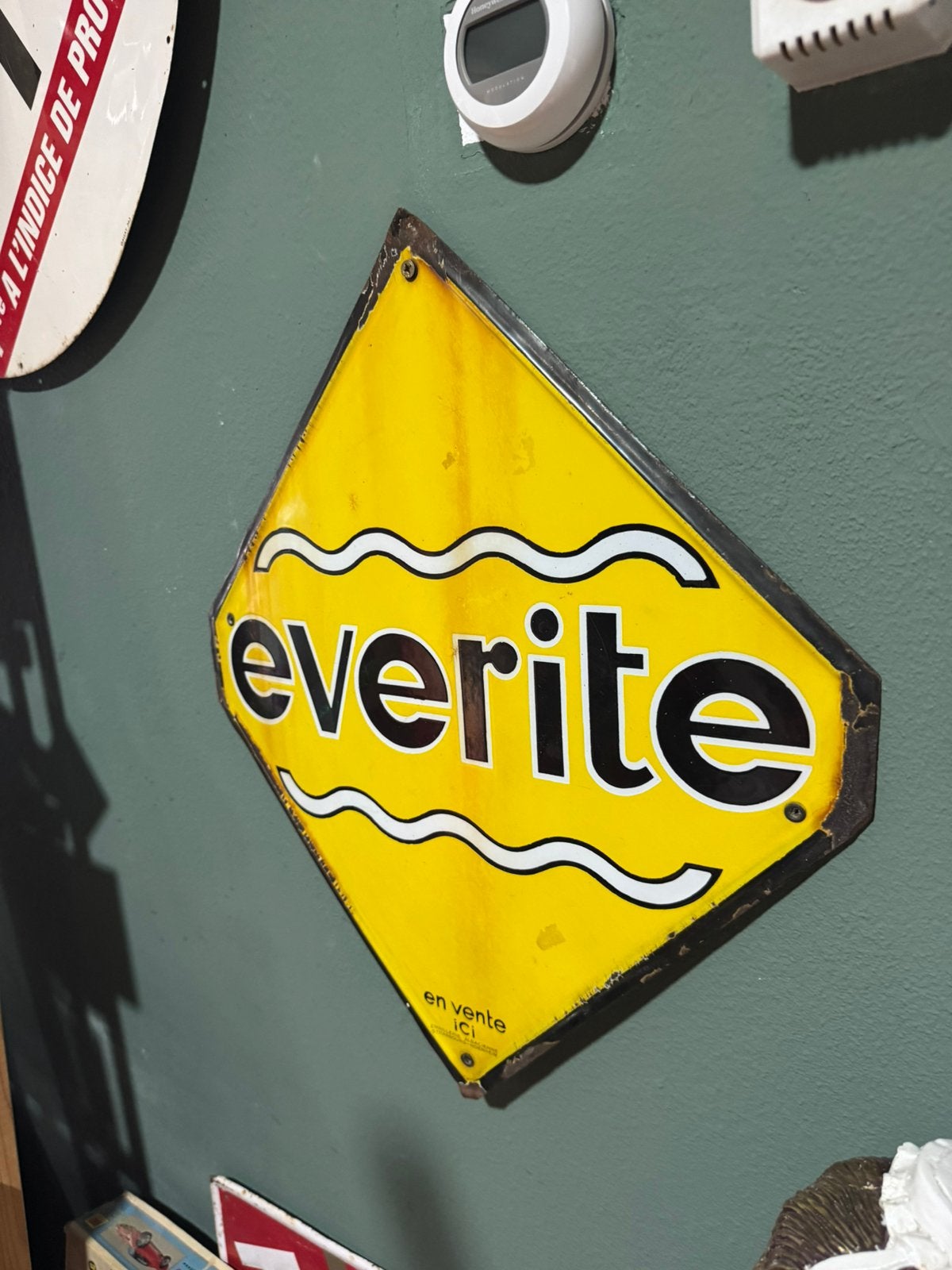 everit emaille reclamebord, Ophalen of Verzenden, Gebruikt, Reclamebord
