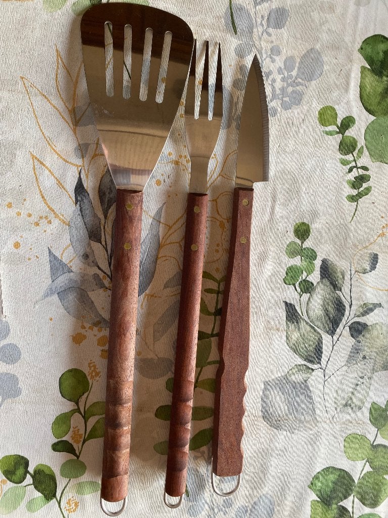 3 couverts spécial BBQ, Maison & Meubles, Cuisine | Couverts, Set de couverts, Enlèvement ou Envoi, Comme neuf, Autres marques