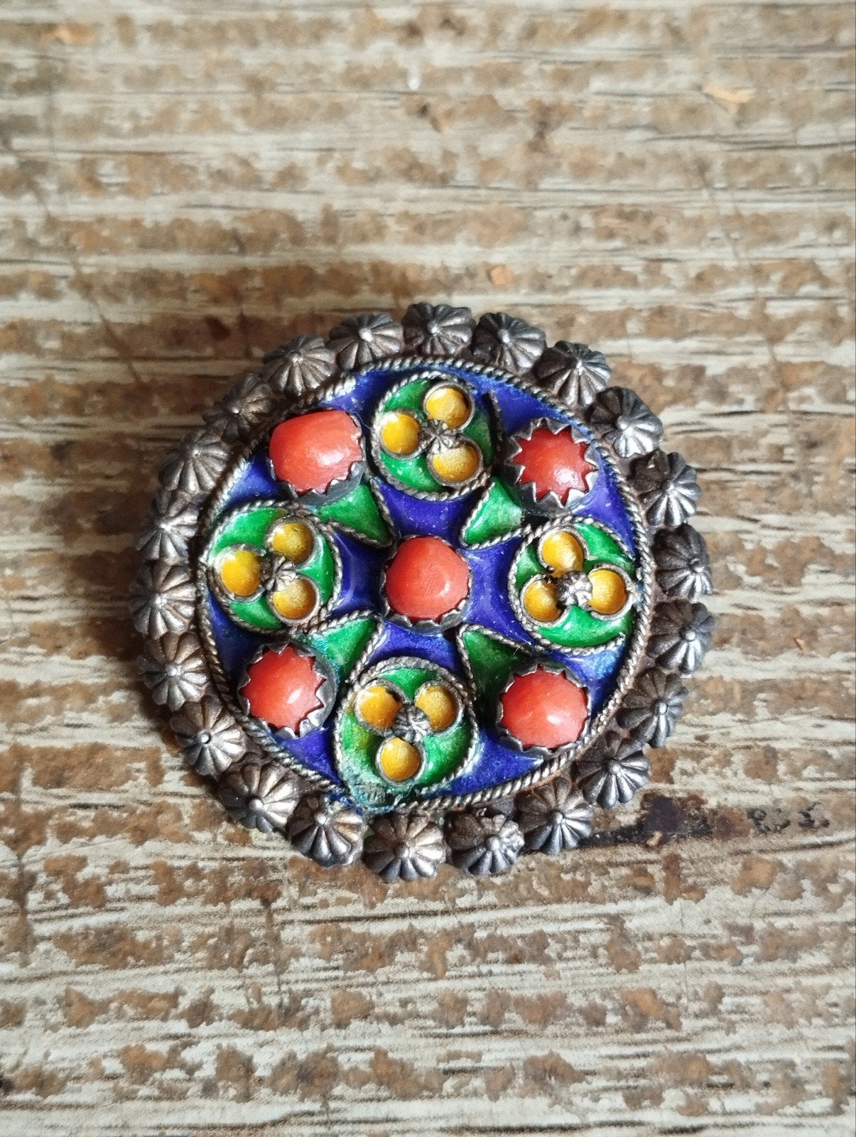 Broche kabyle, Bijoux, Sacs & Beauté, Enlèvement ou Envoi, Rouge, Argent