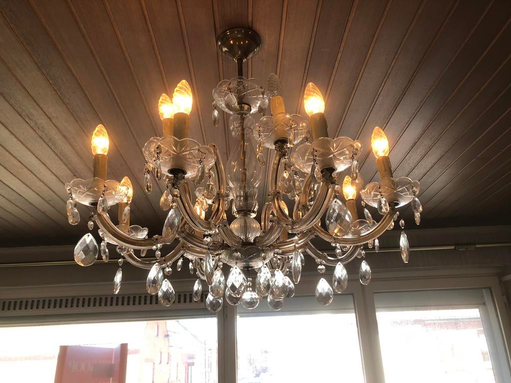Kristallen hanglamp, Ophalen, Gebruikt