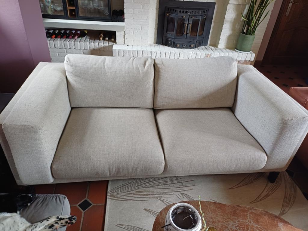 Beige zetel 200x100cm, Huis en Inrichting, Zetels | Zetels, Ophalen