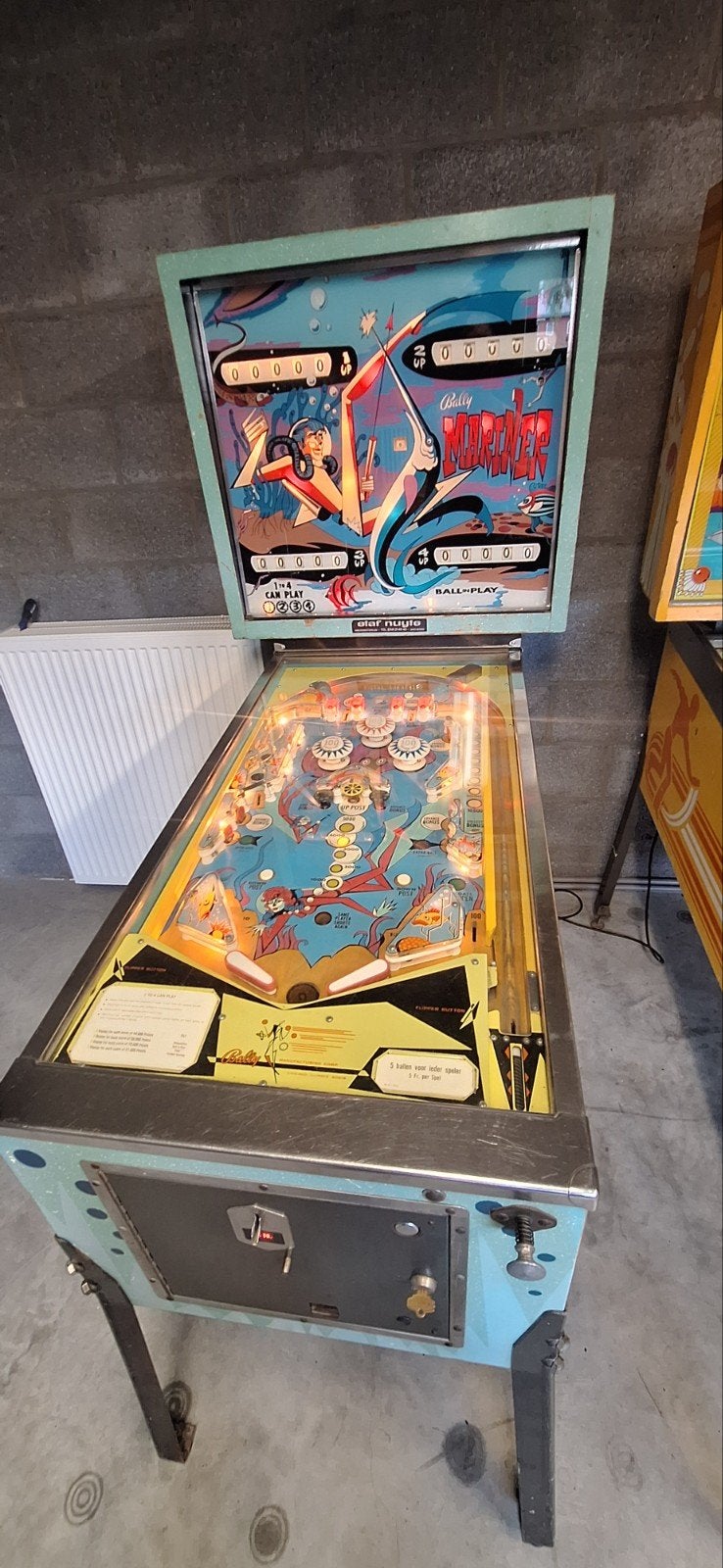 Bally Mariner, Collections, Mécanique, Bally, Flipper (jeu), Enlèvement