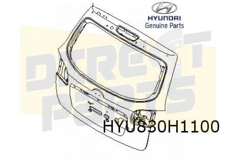 Hyundai Santa Fe achterklep (3/10-9/12) (CM) Origineel! 7370, Neuf, Arrière, -, Haillon arrière